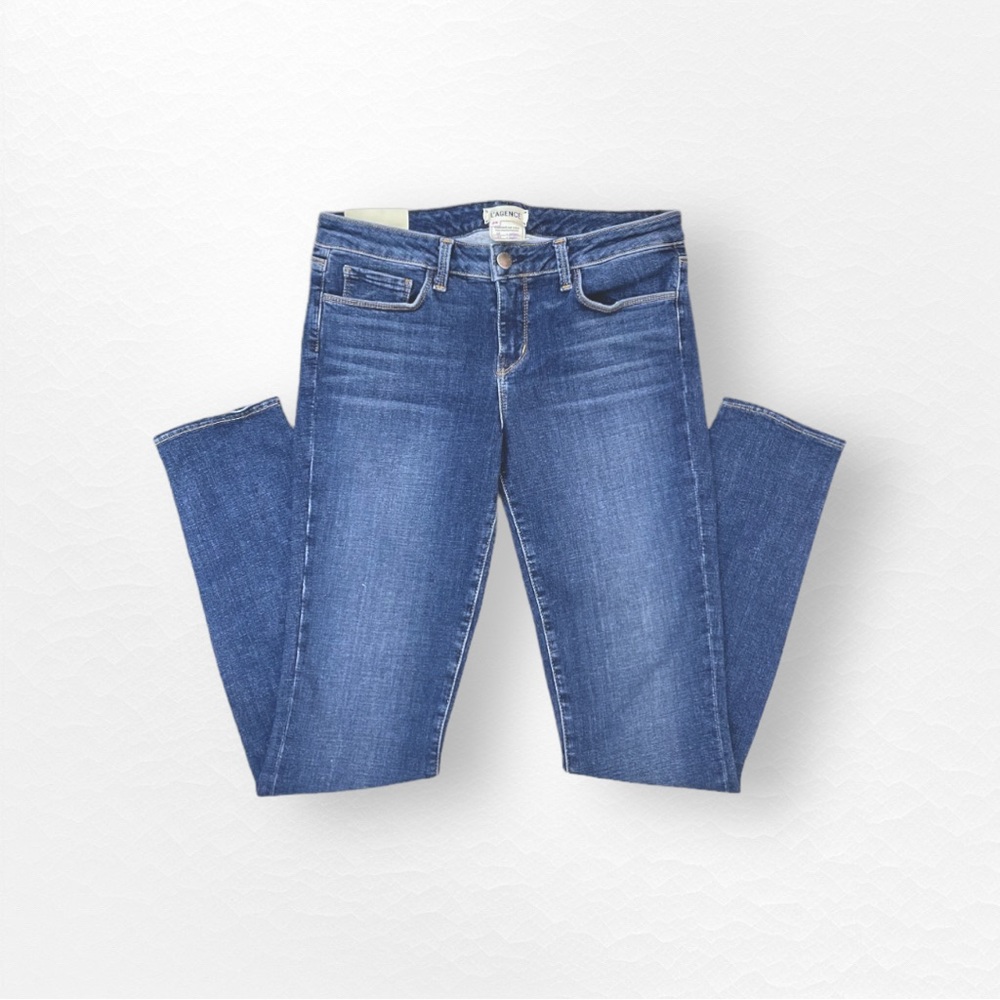 NWT L’AGENCE The Chantal Low Rise Skinny Jeans in Dark Vintage